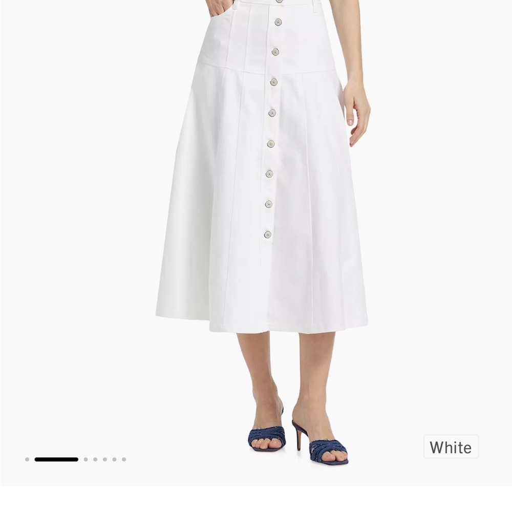 Elegant White Button-Down Skirt